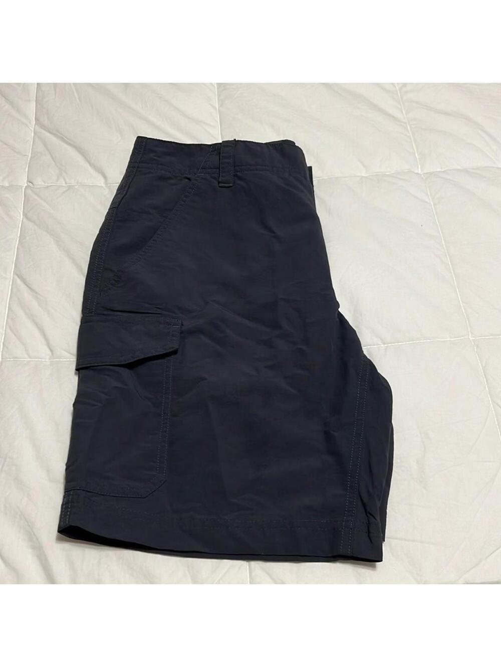 ExOfficio Navy Blue/Grey Nylon Cargo Shorts Men's Size 30 Hiking Travel